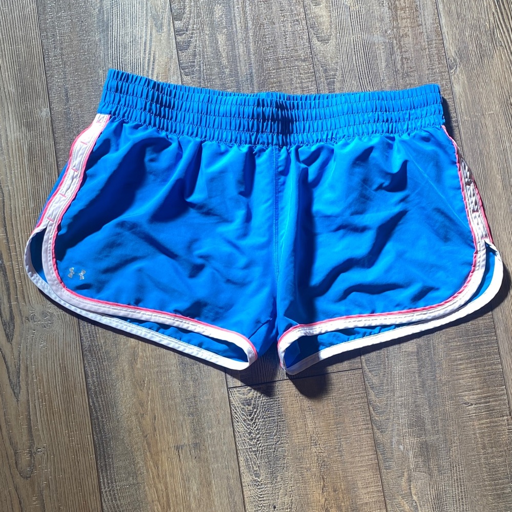 Under Armour Blue and Pink Women's Athletic Shorts
